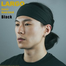 라르고 남자 여자 스포츠 운동 스웨트 땀밴드 땀흘림방지 와이드 헤드 헤어밴드 머리띠 3p, 블랙 3p