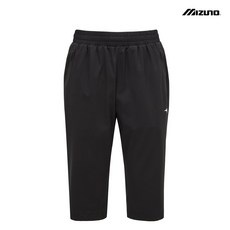 [당일발송] 미즈노 7CUT LIGHT WOVEN PANTS 블랙 심플 로고 디자인 7부 우븐 팬츠.