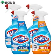 유한양행 유한락스 욕실청소 600ml2개+주방청소600ml2개, 4개, 600ml