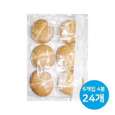 삼립 4.5호 빅햄버거빵 4봉 (총 24개입), 8개, 390g