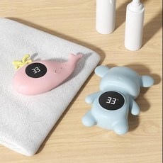 휴대용 방수 디지털수온계 수온측정 아기욕조 출산선물, 블루 고래