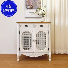 [단독 및 리뷰이벤트] 유캐슬 루앙 엔틱 침대 협탁 양문 수납장