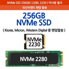 M.2 NVMe SSD 256GB (2230) 벌크 미사용 / 외산브랜드 랜덤발송, M.2 NVMe 256GB (2230)