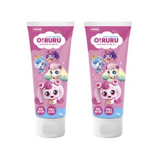 캐치티니핑 ORURU 키즈 덴탈 치약 80g 2세트 충치예방 저불소 천연딸기향, 2개, 80ml