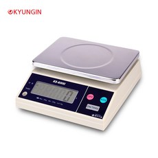 경인 전자저울 KS Seris 2kg(1g)~30kg(10g) 주방저울 계량 듀얼디스플레이, KS-6000 (2g), 1개