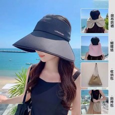에어버기 UV 차단 겸용 여성전용 보호 안심 사용 챙넓은 모자, A. M5658cm, B. 회색, C. 카키색 옷감