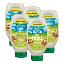 히든벨리 이지 스퀴즈 피클 플레이버 랜치 드레싱 Hidden Valley Pickle Flavored Ranch, 5개, 591ml
