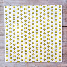 스마일 샌드위치 유산지 250매 코팅 왁스페이퍼 포장지 옐로 노랑
