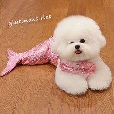 고양이 인어공주 꼬리 물고기 코스프레 수영복 의상 촬영 올인원 강아지 소품 옷, A. 핑크, 1개