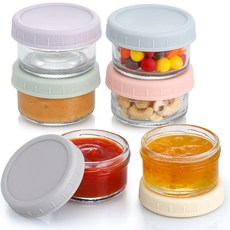 샐러드 드레싱 용기 투고 뚜껑이 있는 유리 소형 조미료 디핑 소스 컵 세트, 1세트, 80ml 1세트, 80ml