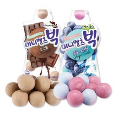 미니멜츠 빅구슬 콤보 12개/포도6+쵸코6, 없음, 상세설명 참조