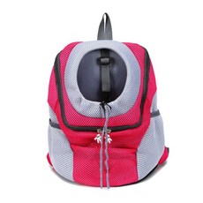 Mochila transportadora para mascotas bolsa transparente para perros mochila de viaje de malla para g, 로즈 레드, 작은 34x30cm, Estados Unidos