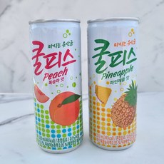 쿨피스 캔 2가지맛 복숭아맛 230ml 10개 + 파인애플맛 230ml 10개 총 20캔, 1세트