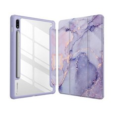 [관부가세포함] 삼성 갤럭시 탭 S8 플러스 2022/S7 FE 2021/S7 2020 12.4 커버용 슬림, Lilac Marble, 1개