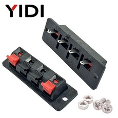 2PCS 6PCS 10PCS 2 3 4 위치 극 오디오 스피커 와이어 커넥터 터미널 블록 플러그 소켓 클립 봄 잭 터미널, 6개