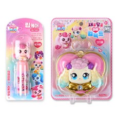 캐치티니핑 화장놀이세트 하트 컴팩트 거울 1개 + 캐치티니핑 립케어 (하츄핑) 1개, 립케어 하츄핑 + 하트컴팩트 포실핑, 2개