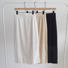 펀칭레이스스커트