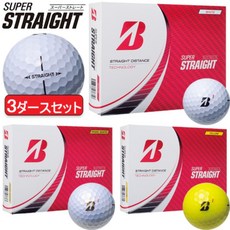 2023년 모델 일본 정품 브리지스톤 BRIDGESTONE GOLF SUPER STRAIGHT 3피스 골프공 3다스 셋트 36개입, 화이트, 1개 - 브리지스톤슈퍼스트레이트