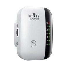 WiFi 범위 확장기 아파트 홈 카페용 소형 300Mbps 신호 증폭기, 8cmx5.2cmx7.5cm, 화이트 블랙, ABS 플라스틱, 1개