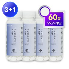 [99.9%항균] 프로벨 발포 다목적세정제 텀블러 전기포트 커피포트 구강세정기 클리너 60정, 4개, 90g