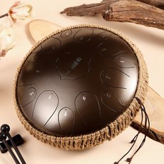 중국 히트상품 에이프릴양 티타늄 탱크 드럼 Tongue Drum 타악기, 브론즈 12 인치 15 톤 + 액세서리