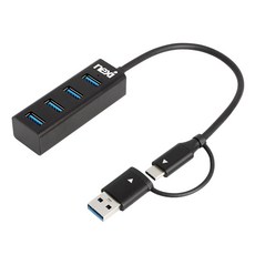 넥시 NX1275 Type-C+A타입 USB3.0 4포트 허브/NX-U3130-4PH/C타입/5Gbps 속도/USB3.0 포트확장/드라이버 자동인식/LED 인디케이터/플러그 앤 플