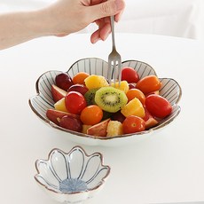 예쁜 화채 빙수볼 원형 앞접시 그릇, 2개