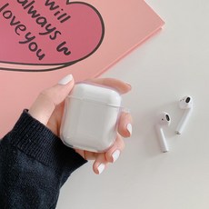 airpods 보호 슬리브는 글자를 차단하지 않습니다 air pods2 세대 보호 슬리브 전체 투명 낙하 방지 소프트 쉘 iphone 헤드셋 케이스 podspro3 무선 블루투스 2 세대, 모델 : Air Pods 완전 투명 보호 커버