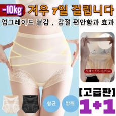 1+1[고급판] X 교차 복대 하이웨이스트 레이스 7A 항균 힙업 거들 힙업 팬티 하이웨이스트 8d 거들 팬티 - 하이웨이스트거들