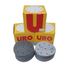 페스툴 원형사포 5인치 9홀 ETS125 RO125용 샌딩필름 샌드페이퍼 100장, 180방(100ea), 100개