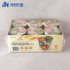 (공식) 자연드림 자연드림컵라면미니 x (6개입) 해양심층수 100%우리밀, 6개