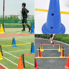 [2개 묶음](2개묶음)허들봉 1.5m 멀티칼라콘 연결 FNDE-59441 허들 허들넘기 체육용품 운동회, 옐로우