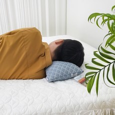 데코빙 천연 분쇄 라텍스 냉감베개 거북목 일자목 목디스크 목이편한베개 4colors, 1개, 냉감라텍스_딥블루