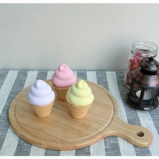 아이스크림콘 클레이머핀-스트로베리 블루베리 라임 /모형머핀, 스트로베리, 2개