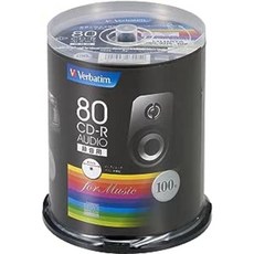 Verbatim 바비큐 음악용 CD-R 80분 100장 화이트 프린터블 48배속 MUR80FP100SV1, 상품명참조, 1개