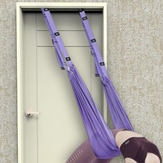 바른템포 가정용 플라잉 요가해먹 스트레칭, 퍼플, 1개