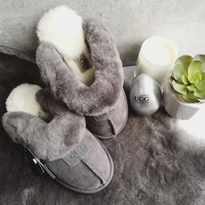 오즈라나 호주정품 UGG 양모 양털 어그 슬리퍼 여성용 그레이