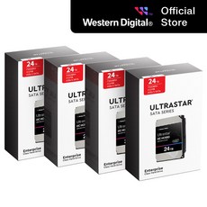 공식유통사 WD ULTRASTAR 24TB 울트라스타 DC HC580 패키지 4PACK 3년보증
