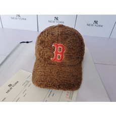 MLB NY양털 야구모자 여성 LA레터링 자수 뽀글이 모자 가을겨울 한국판 소녀캡