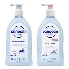 사노산 베이비 바스앤샴푸 500ml + 케어로션 500ml, 단품