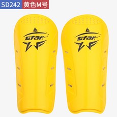 기타축구용품 star SATA축구 레그보고대 성인 축구 훈련 경기 보호구 종아리보호대 플러그인 가엽고편리한, T12-SD242노란색 M