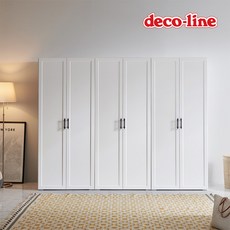 데코라인 코넬 샤트렌 240cm 싱글장 옷장 세트 DAP041C, 그레이