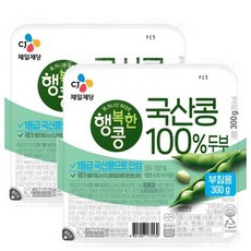 CJ 제일제당 행복한콩 국산콩100% 두부 부침용, 32개, 300g
