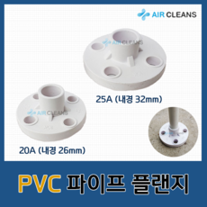 PVC 플랜지(마감용 지지대] / PVC 파이프 플랜지, 1개, 20A(내경26mm)