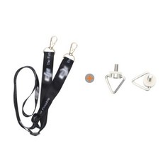 DJI 미니 4 프로용 넥 스트랩 RC 2 리모컨 스크린 랜야드 조절 한 행잉 웨빙 RC/RC PRO ACC용, 04 black with screws, 1개