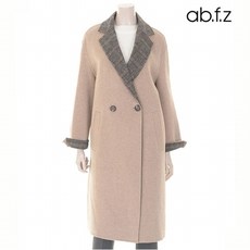에이비에프지 ab.f.z 체크카라 더블버튼 울 코트 (AFS4GC16A)