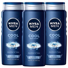 NIVEA 니베아 멘 쿨 3 in 1 바디워시, 500ml, 3개