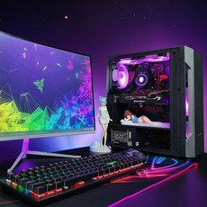 코어 i7 고급 데스크탑 컴퓨터 호스트 전 세트 치킨 먹고 생방송 인터넷 카페 게임 홈 조립 기계, 16 기가 바이트, 240GB, 패키지 2