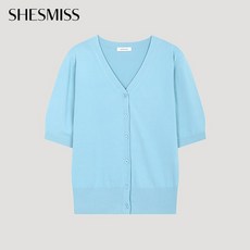 쉬즈미스 미니멀 브이넥 반팔 가디건 SSKCDO22050 백화점 아울렛 (3707747)