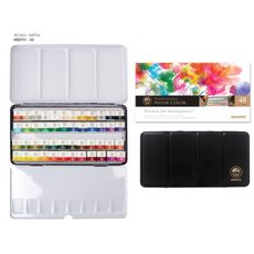 문교 수채화물감 고체물감 12색 24색 48색 세트 틴케이스 / 옵션선택